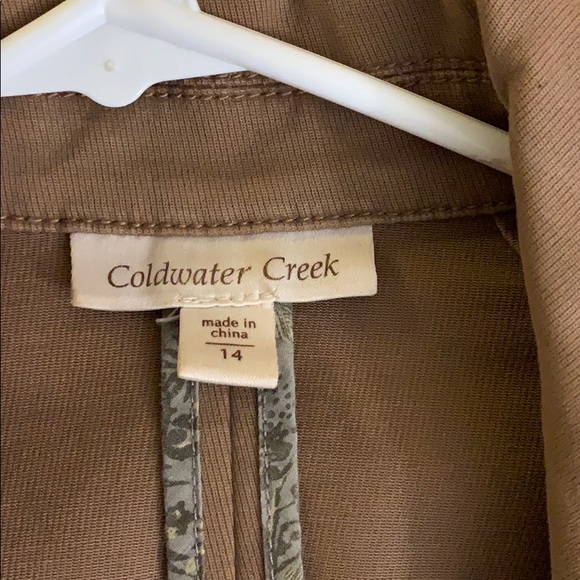 Cold water Creek tan 3-button blazer jacket - Picture 2 of 3